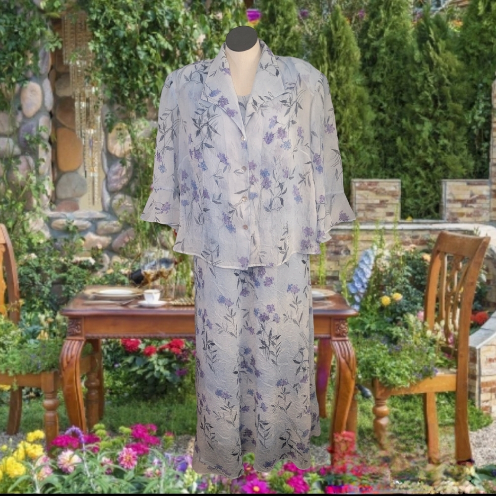 Vintage 90s Floral Dress Set